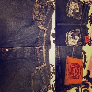 RED MONKEY jean shorts